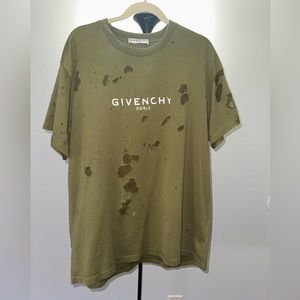 Givenchy destroyed logo t shirt L